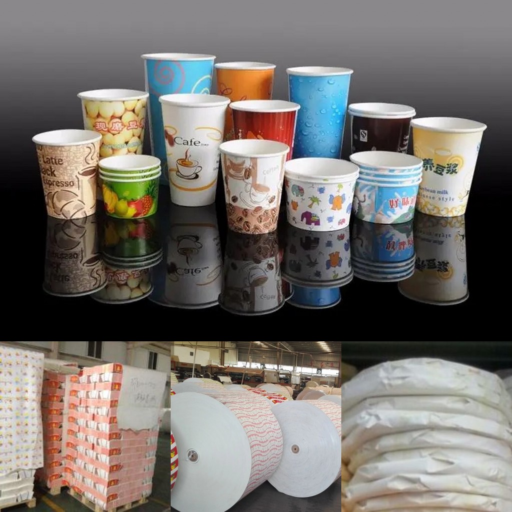 paper cup and paper fan